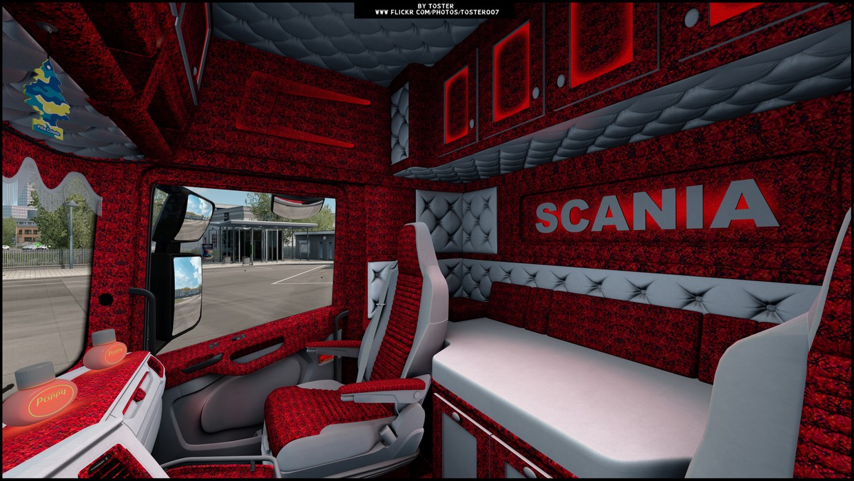 Interior Scania Sr Next Gen Red Ets 2 27 Toster007 Custom 