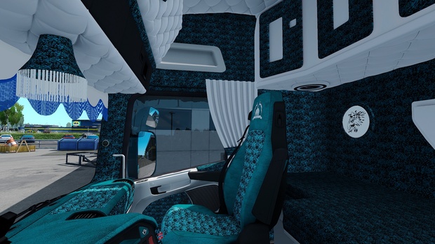 Scania RJL Blue Custom / Holland / Danish Interior ETS 2
