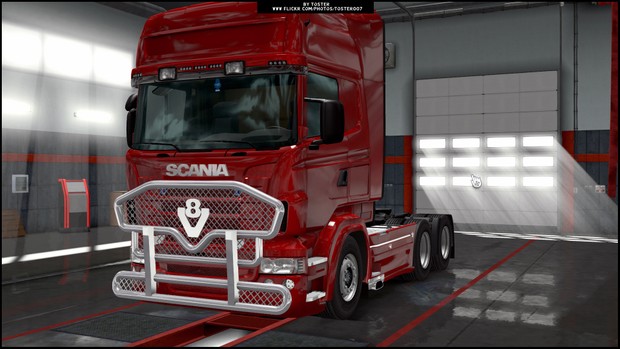 V8 Front Grill addon for Scania RJL ETS 2
