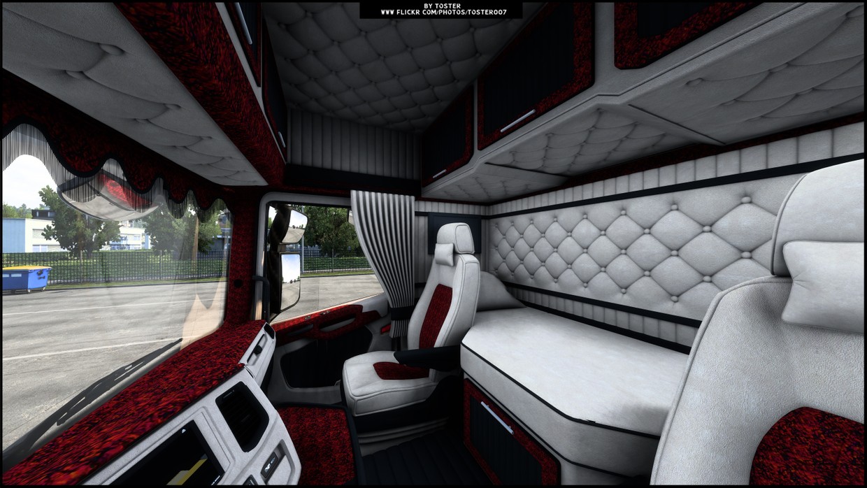 Interior Scania S/R Next Gen RED ETS 2 44 TosteR007 Custom