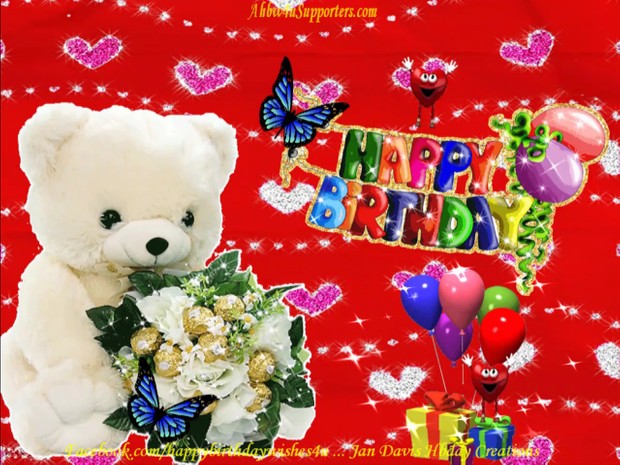 Cute Teddy Bear Hbday Wishes