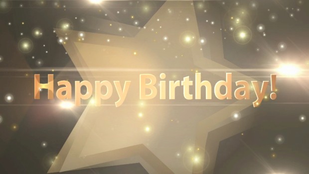 Beautiful Stars Happy Birthday Wishes with HBD song in it
