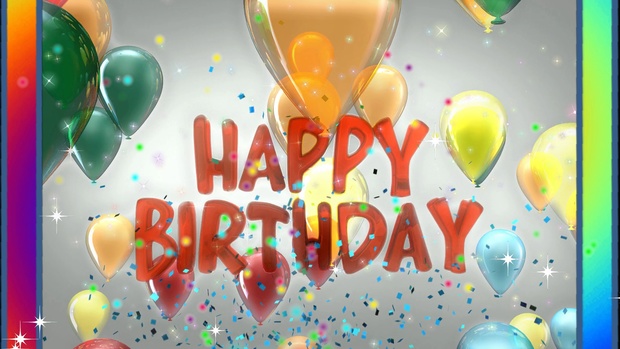 Balloons Happy Birthday Wishes with HBD song