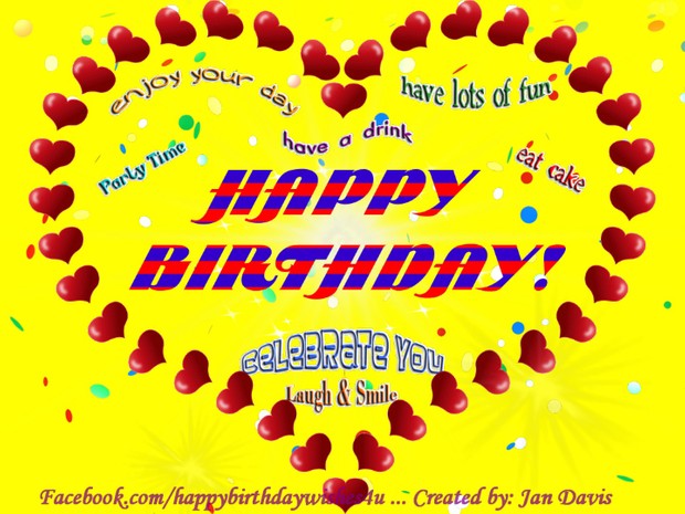 Lots of Hearts Animated Happy Birthday Wishes 4U