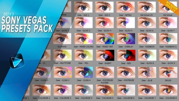 Sony Vegas Presets Pack (300 vegas effects)