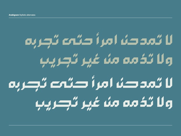 Arabigram - Arabic Font