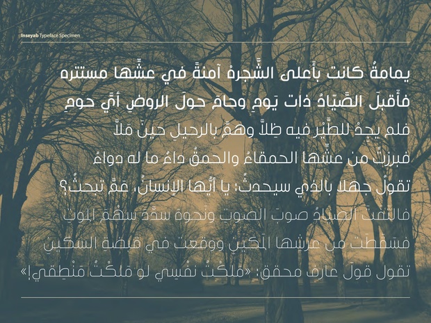Inseyab - Arabic Typeface