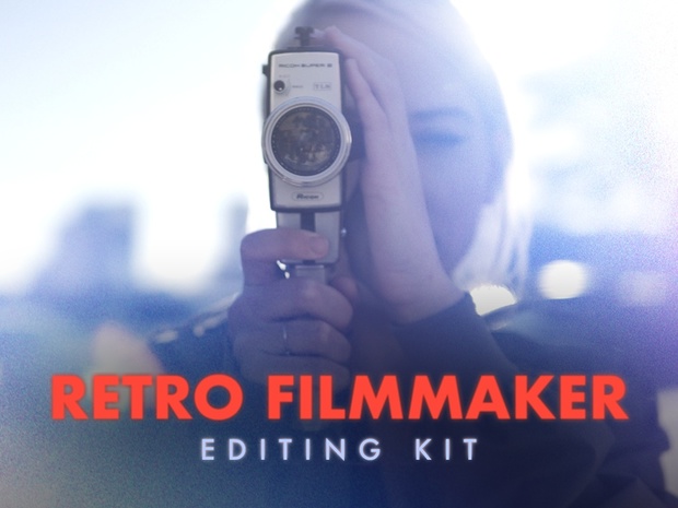 Retro Filmmaker Editing Kit (Transitions, Light Leaks, Glitches and more)