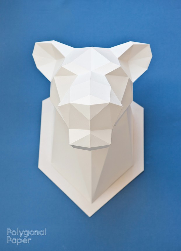 2D Lioness Head Template RUS/ENG/ESP/FRA