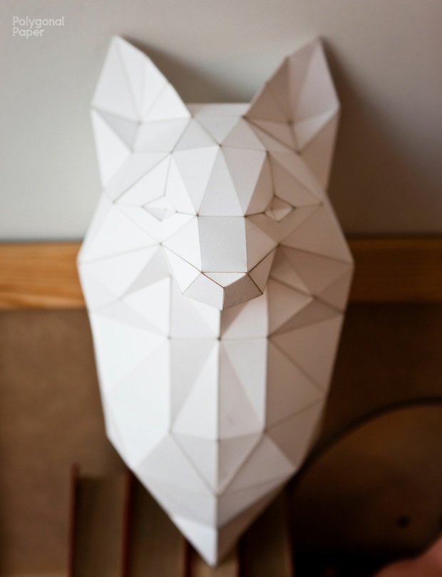 2D Paper Fox Head Template ENG/RUS/FRA