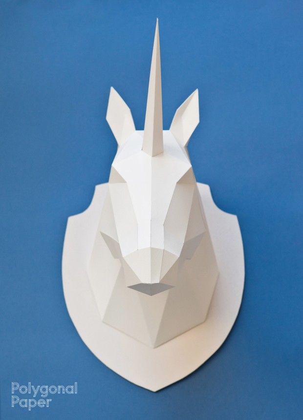2D Unicorn Head Template RUS/ENG/ESP/FRA