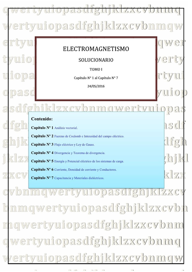 Solucionario de Electromagnétismo de Joseph A. Edminister - TOMO I