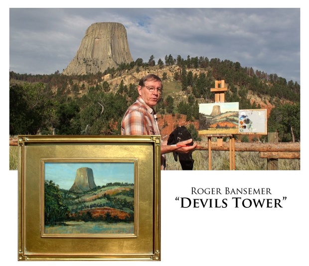 Devils Tower - Painting demonstration by Roger Bansemer