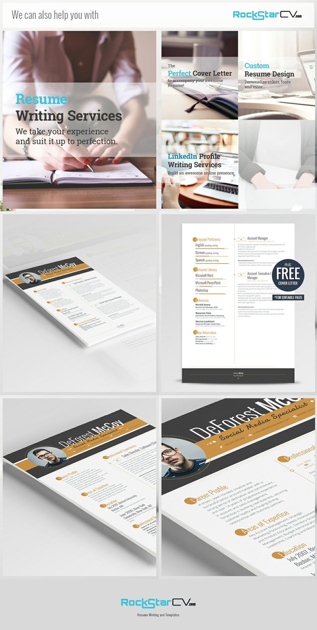 creative resume modern resume template cv cover