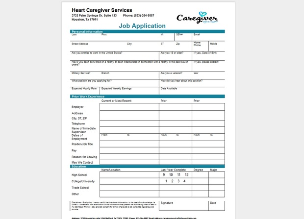 Custom Job Application