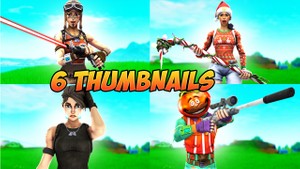 6 premade 3d modeled thumbnails - fortnite thumbnail 3d sniper