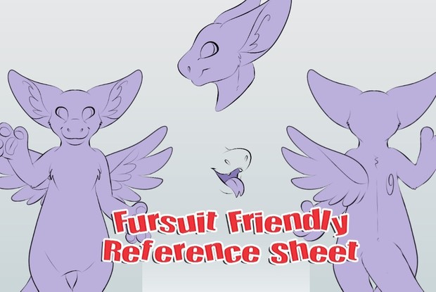 fursuit friendly angel dragon ref sheet the angels nest