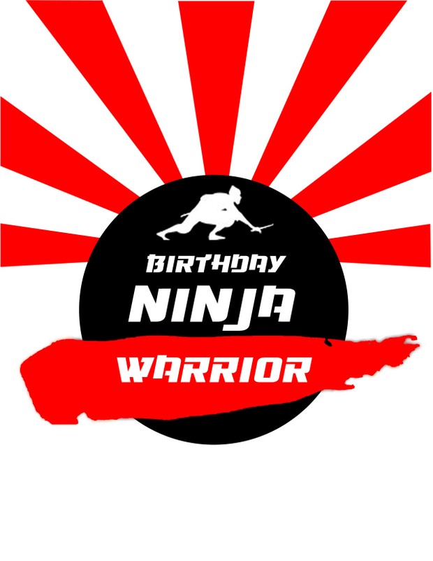Birthday Ninja Warrior Invitation Files