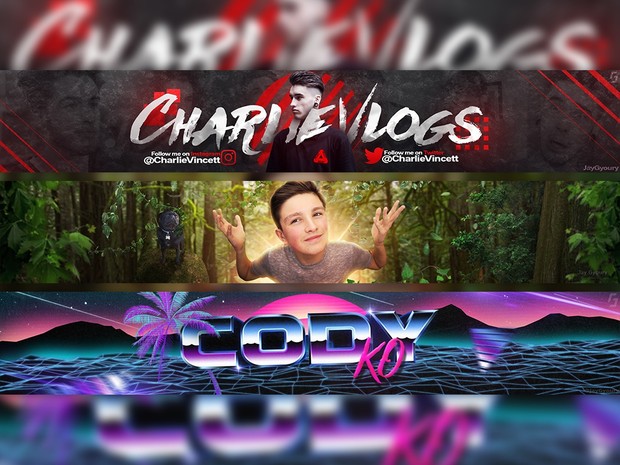 3 YouTube Banner Project File Bundle