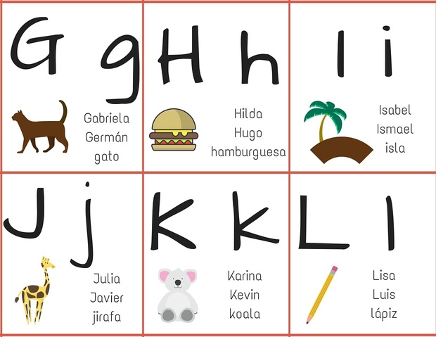 abecedario para niños de primero de primaria