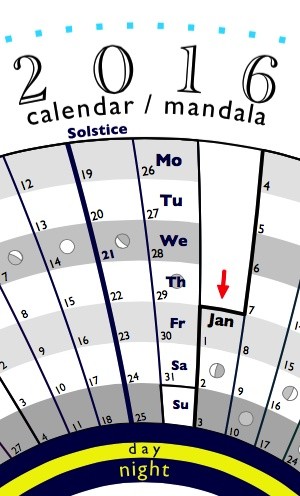 2016 Circular Calendar celebrating natural cycles