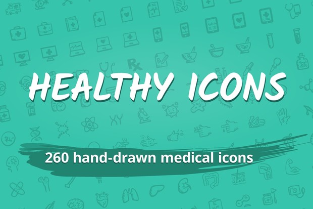 Healthy Icons — 260 medical & health icons