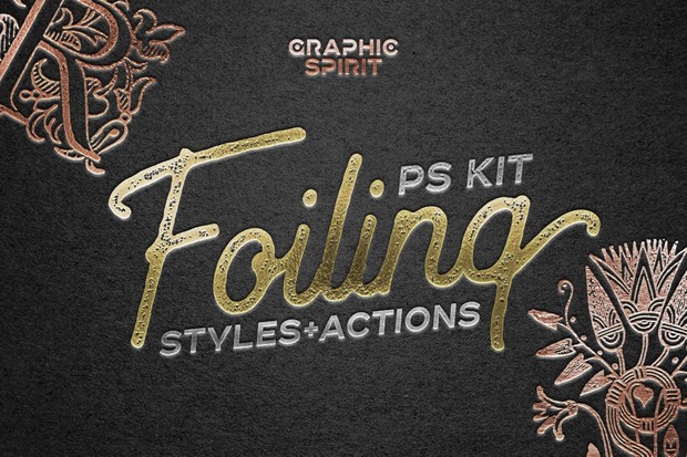 foil stamp photoshop styles