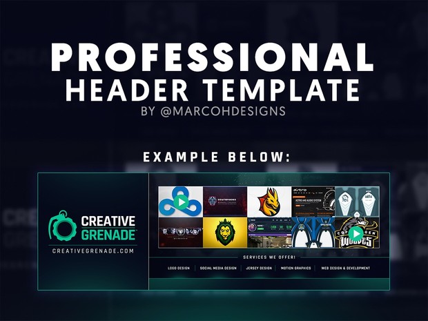 Professional Header Template