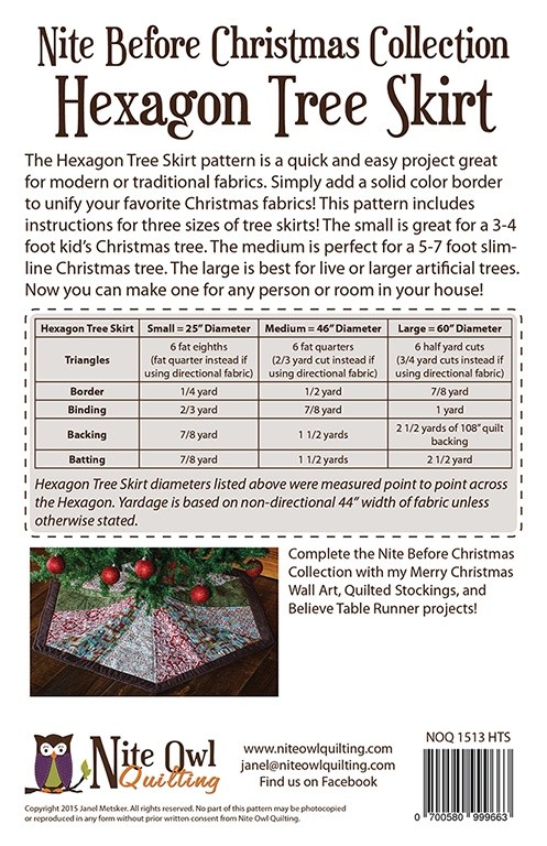 Hexagon Tree Skirt Pattern