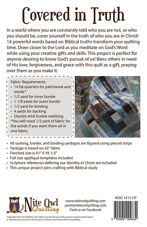 Covered In Truth Quilt Pattern and Bible Study