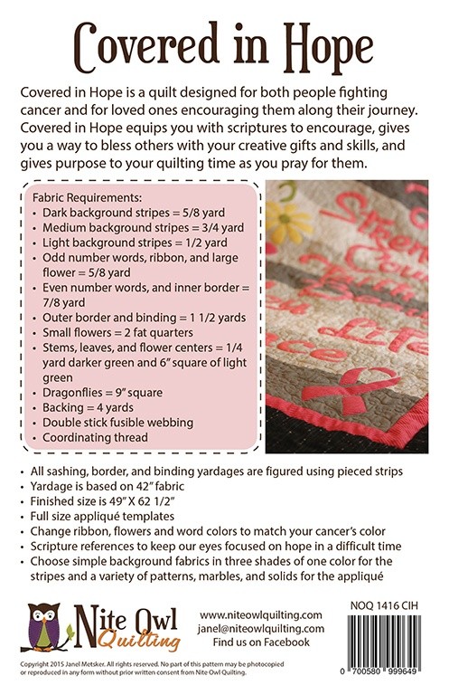Covered in Hope Quilt Pattern and Bible Study