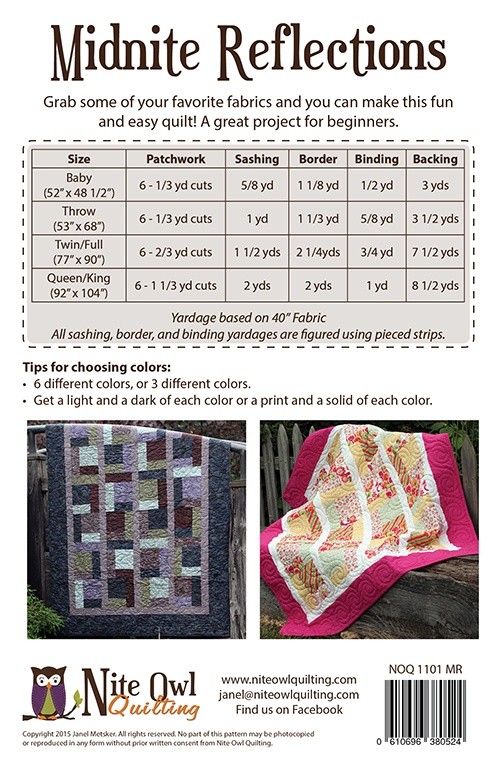 Midnite Reflections Quilt Pattern