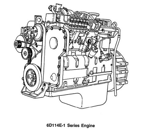 KOMATSU S6D114E-1, SA6D114E-1, SAA6D114E-1 SERIES ENGINE SHOP MANUAL & TROUBLESHOOTING MANUAL