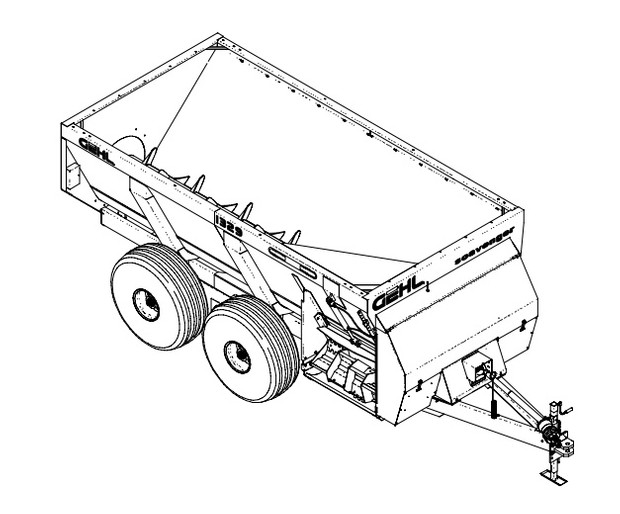 GEHL 1329 & 1330 Scavenger Spreaders Parts Manual