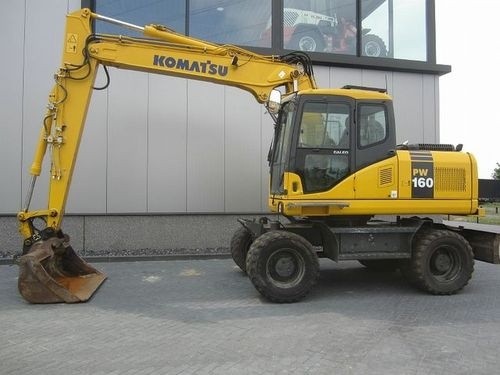 KOMATSU PW160-7H WHEELED EXCAVATOR SERVICE REPAIR MANUAL + OPERATION & MAINTENANCE MANUAL
