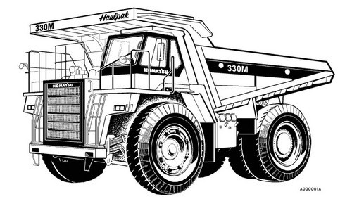 KOMATSU 330M DUMP TRUCK SERVICE REPAIR MANUAL + OPERATION & MAINTENANCE MANUAL
