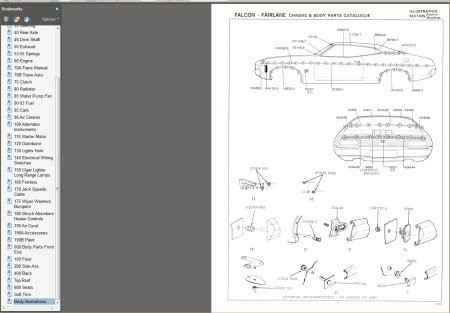 FORD FALCON 1972-1974 XA XB GT GS FAIRLANE ZF ZG PARTS BOOK