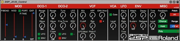 DSP Roland JX-03 Control v1.0.6