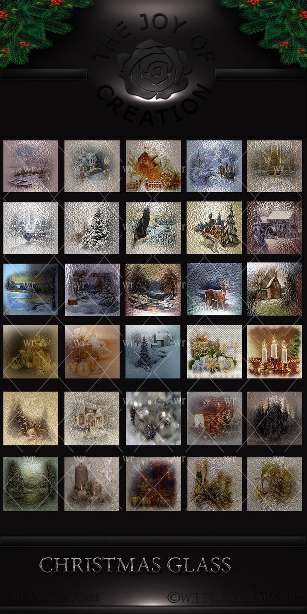 CHRISTMAS GLASS TEXTURES