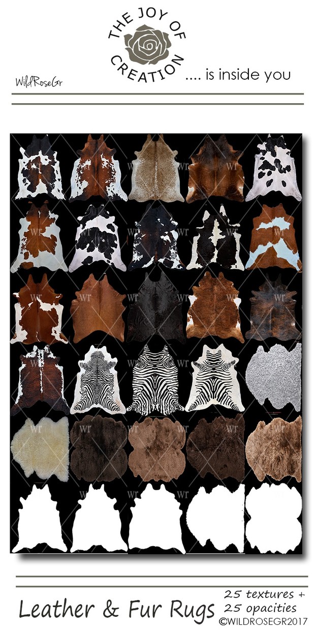 LEATHER & FUR RUG