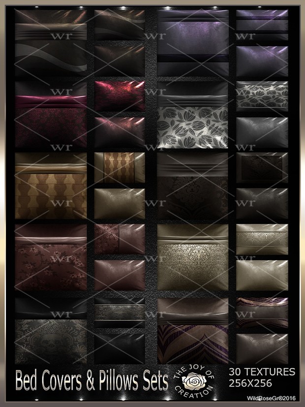 ~ BED COVERS & PILLOWS SETS TEXTURE PACK ~