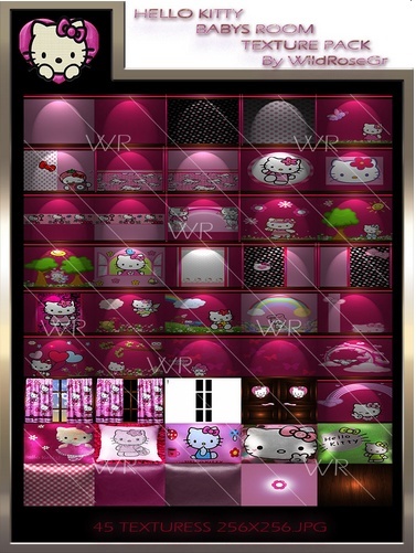~ HELLO KITTY BABYS ROOM IMVU TEXTURE PACK ~