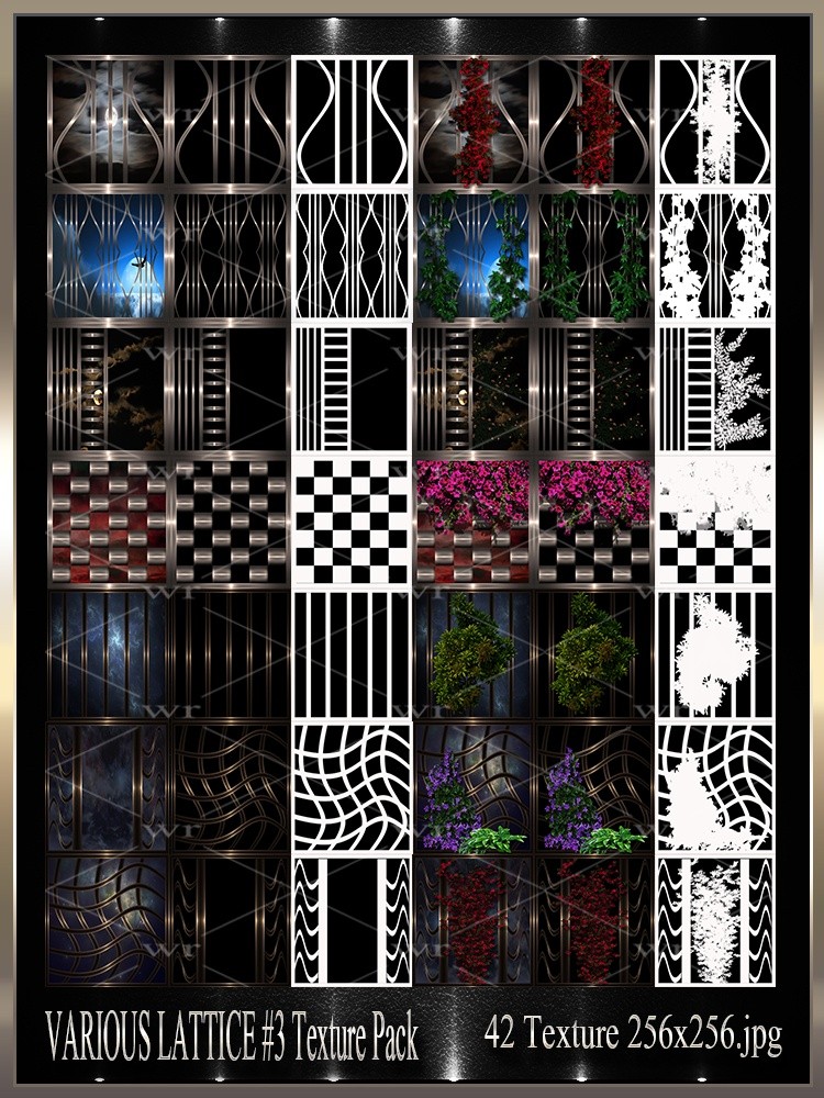 ~ VARIOUS LATICCE #3 IMVU TEXTURE PACK ~ - WildRoseGr