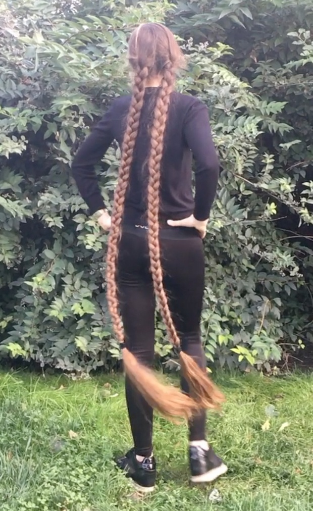 VIDEO - Braided, massive pigtails