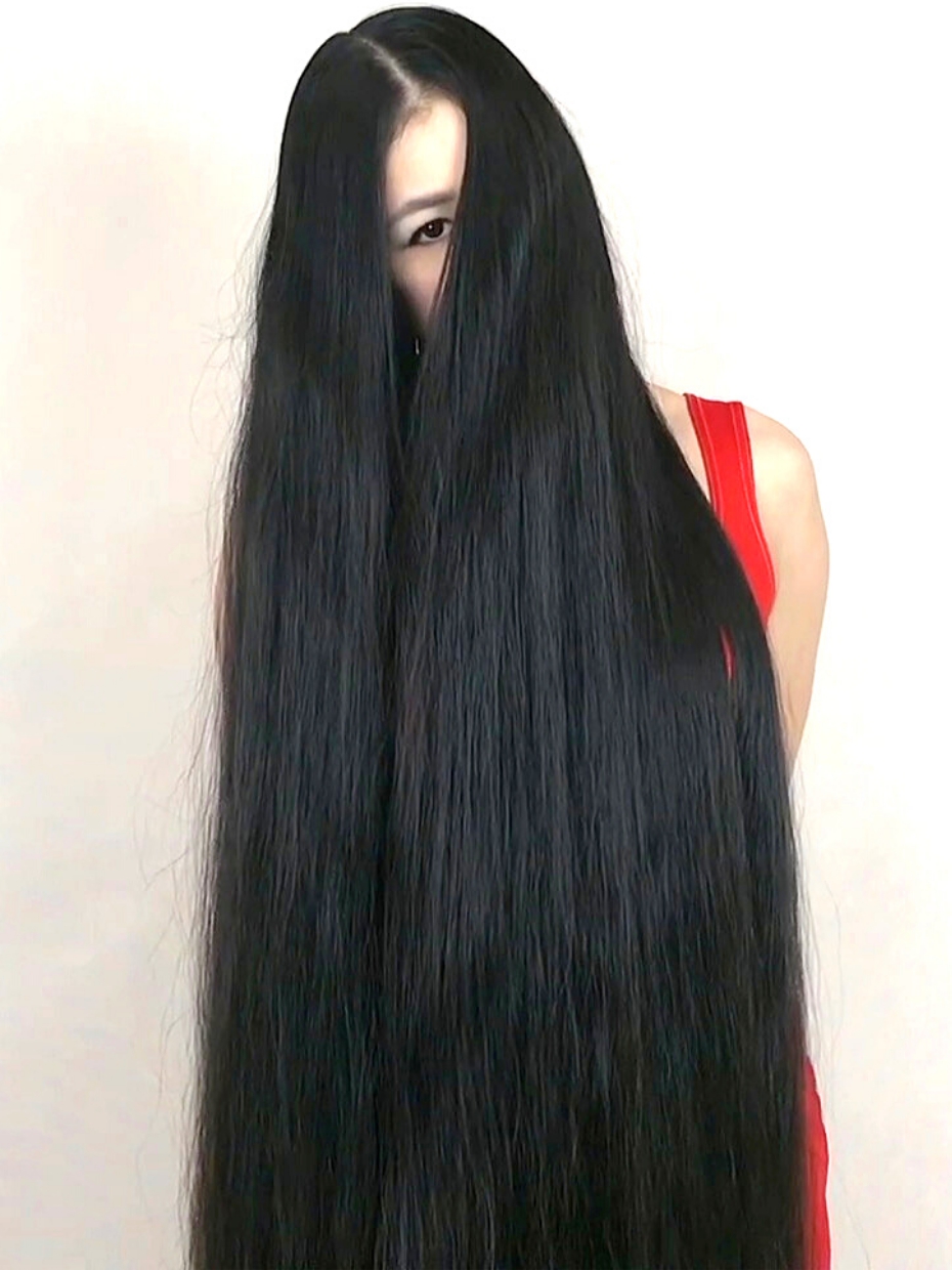 long hair brushing