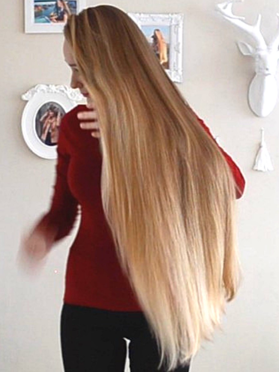 Video Premium Blonde Hair Play Buns And Braid Realrapunzels