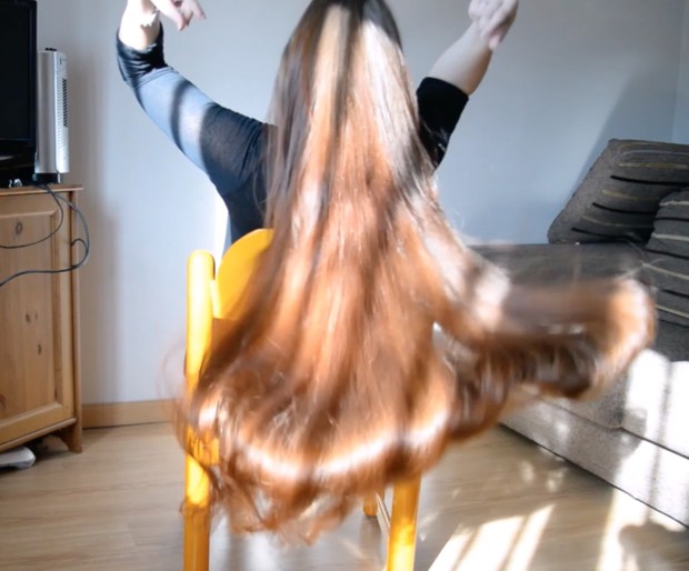VIDEO - Premium thigh length hair chair play