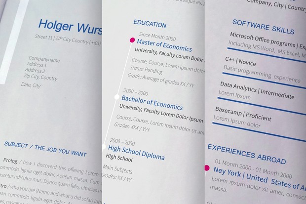Clean resume and cover letter