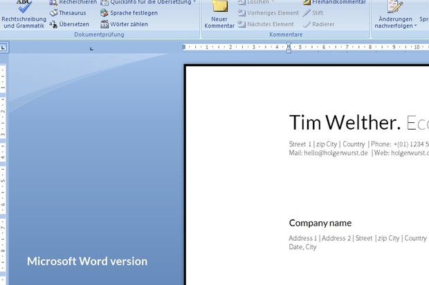 Clear Resume and Cover Letter Template