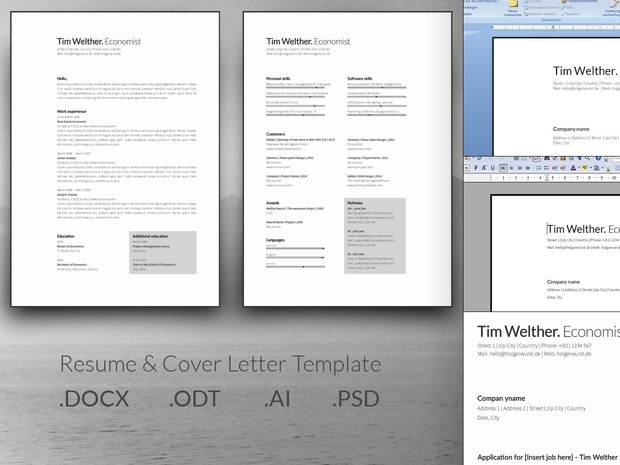 Clear Resume and Cover Letter Template